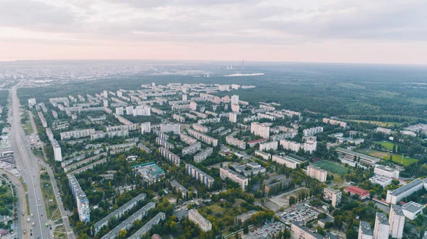 Kiev Ucrânia Julho 2017 Metro Chernigovskaya Vista Aérea Dos Edifícios — Fotografia de Stock