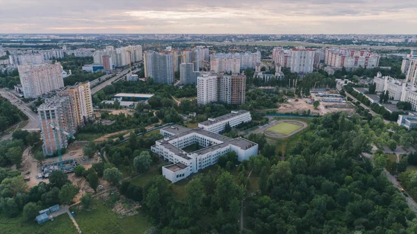 Вид Воздуха Здания Строительство Саммер Киев Украина — стоковое фото