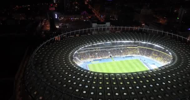 Олимпийский Стадион Октября 2017 Года Украина Киев Киев Вид Воздуха — стоковое видео
