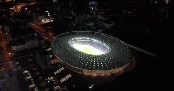 Olympic Stadium October 2017 Ukraine Kiev Kyiv Aerial View Olympic — Stock Video