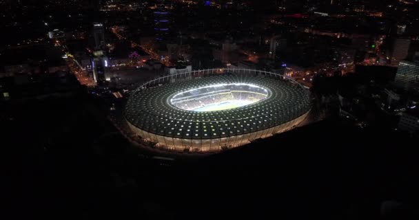 Olympic Stadium October 2017 Ukraine Kiev Kyiv Aerial View Olympic — Stock Video