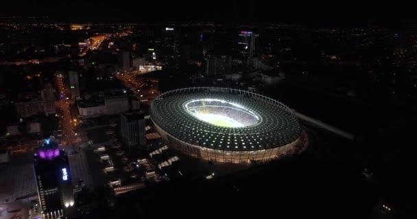 Olympic Stadium October 2017 Ukraine Kiev Kyiv Aerial View Olympic — Stock Video