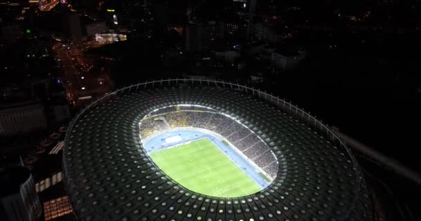 Olympijský Stadion Října 2017 Ukrajina Kyjev Kyjev Letecký Pohled Stadion — Stock video