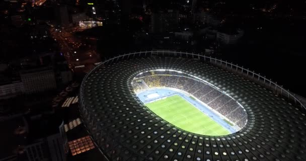 Olimpiai Stadion Október 2017 Ukrajna Kiev Kijev Olimpiai Nsc Légifelvételek — Stock videók