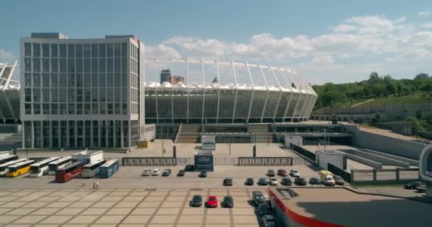 Olympiastadion Mai 2018 Kiev Kyiv Ukrainisch Luftaufnahme Des Olympischen Nsc — Stockvideo