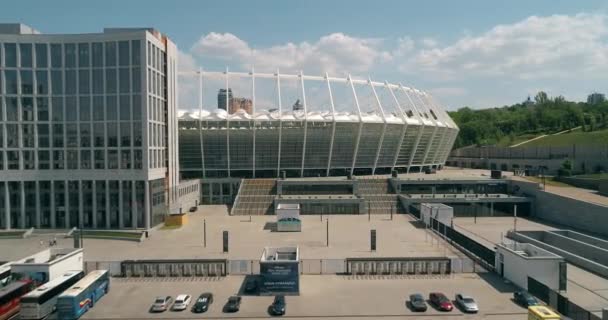 Olympiastadion Mai 2018 Kiev Kyiv Ukrainisch Luftaufnahme Des Olympischen Nsc — Stockvideo