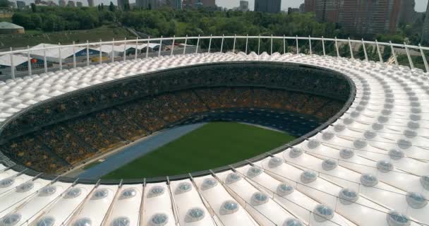 Olympiastadion Mai 2018 Kiev Kyiv Ukrainisch Luftaufnahme Des Olympischen Nsc — Stockvideo