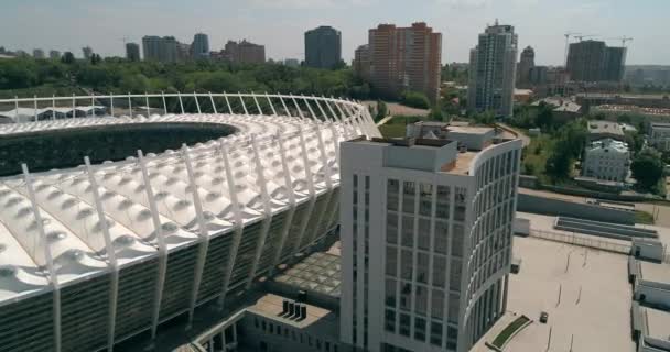 Олимпийский Стадион Мая 2018 Года Киев Киев Украина Вид Воздуха — стоковое видео