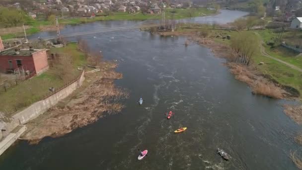 Ros 2018年4月14日 Deshki 乌克兰 乘独木舟旅行 — 图库视频影像