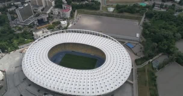 Olimpiyat Stadı Haziran 2017 Ukrayna Kiev Kiev Havadan Görünümü Olimpiyat — Stok video