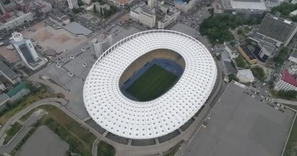 Olympisch Stadion Juni 2017 Oekraïne Kiev Kyiv Luchtfoto Van Olympische — Stockvideo