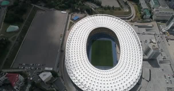 Olympic Stadium June 2017 Ukraine Kiev Kyiv Aerial View Olympic — Stock Video