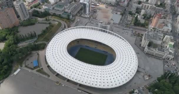 Olympisch Stadion Juni 2017 Oekraïne Kiev Kyiv Luchtfoto Van Olympische — Stockvideo