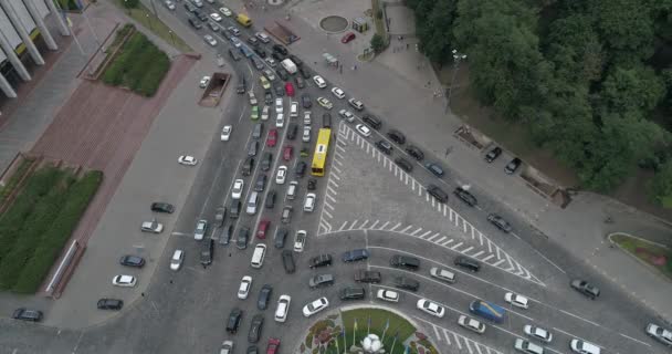 Plaza Independencia Julio 2017 Ucrania Kiev Vista Aérea Vídeo Edificio — Vídeos de Stock