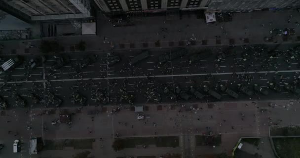 Площадь Независимости Августа 2017 Года Украина Киев Киев Воздушный Здание — стоковое видео