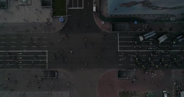Площадь Независимости Августа 2017 Года Украина Киев Киев Воздушный Здание — стоковое видео