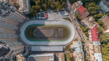 Döngüsü parça hava görünümünü. Spor. Bisiklet. Kiev (Kiev). Ukrayna.