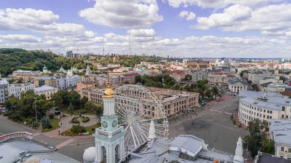 Smlouvy Náměstí Srpna 2018 Kyjev Kyjev Ukrajina Letecký Pohled Ruském — Stock fotografie