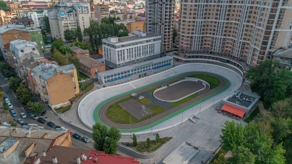 Piste Cyclable Kiev Août 2018 Kiev Ukraine Vue Aérienne Piste — Photo