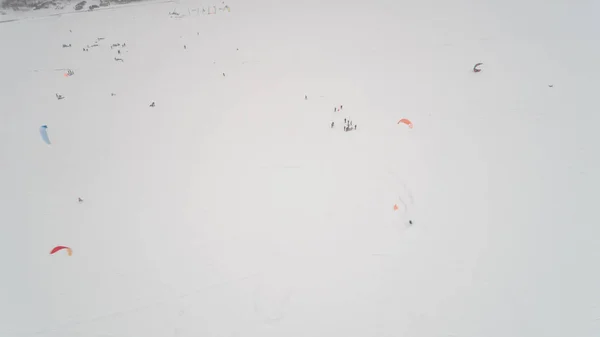 Luftaufnahme Des Schnees Winter — Stockfoto