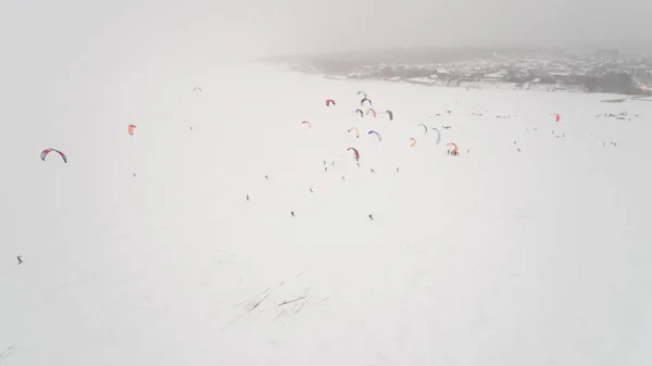 鸟瞰雪 — 图库照片