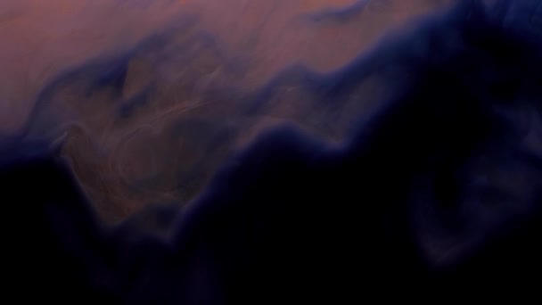 Mörkblå Bläck Blandning Vatten Virvlande Mjukt Vattnet Med Kopierings Utrymme — Stockvideo
