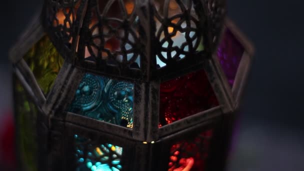 Fanous Light Ramadan Eid Decorations Lights Night Stock Video
