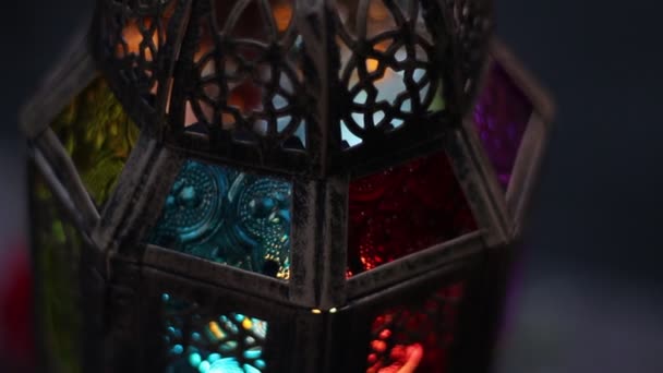 Fanous Luce Del Ramadan Eid Decorazioni Luci Notte — Video Stock