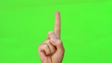 Olumsuzlama el işareti uyarı hareketleri. Gerekir değil. Chroma anahtar arka plan