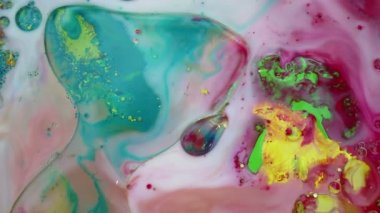 Soyut renkli mürekkep sıvı boya patlayabilir difüzyon Psychedelic patlama hareket