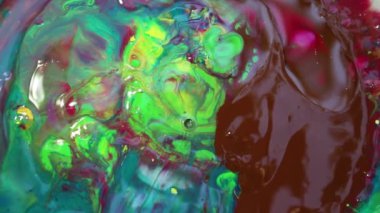 Soyut renkli mürekkep sıvı boya patlayabilir difüzyon Psychedelic patlama hareket