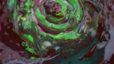 Hipnotik tünel döner. Gerçek renk psychedelic görüntüleri. Renkli boya karıştırma hareket, hareket, rotasyon. Arka plan