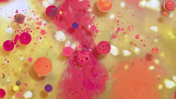 Colori Hippie Cuore Texture Astratta Multicolore Liquida Bolle Psichedeliche Estremo — Video Stock