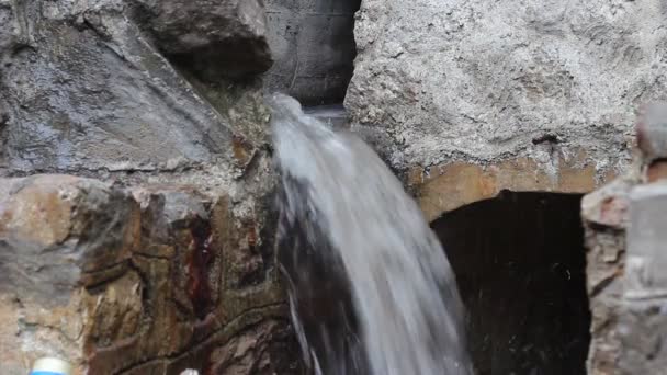 Altstadtsturm Sammler Sanitär Steingraben — Stockvideo