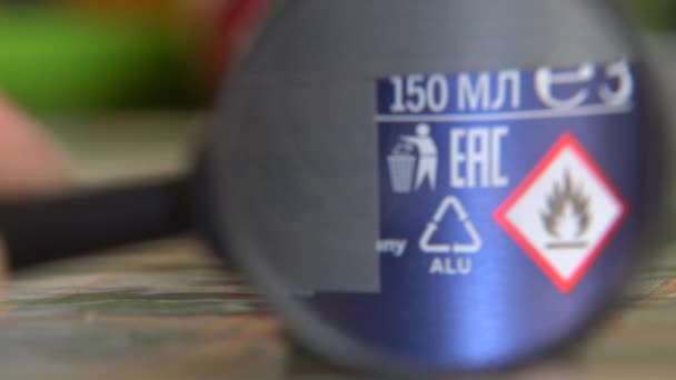 Recycling Code Deodorant Kan Afvalbeheer Reductie Recycle Spuitbussen — Stockvideo