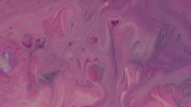 Wit Lila Paars Violet Lavendel Inkten Gemengd Vloeibare Marmeren Textuur — Stockvideo