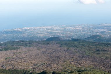Etna manzarası Catania Sicilya İtalya