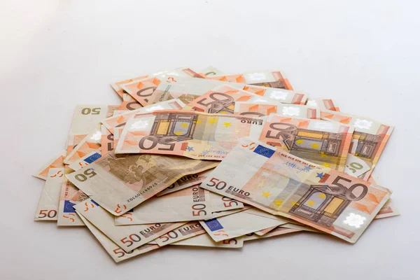 ユーロの紙幣の山 — ストック写真