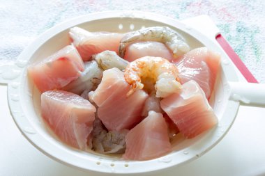 Pişirme Balık kebap görünümü