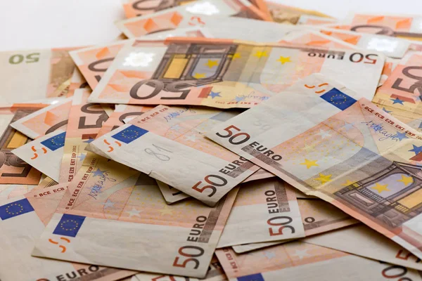 Stapel Von Euro Scheinen — Stockfoto