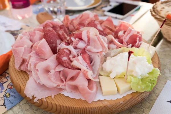 Salami Fromage Typiquement Italien — Photo