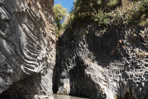 Höhlen Von Alcantara Sizilien Italien — Stockfoto