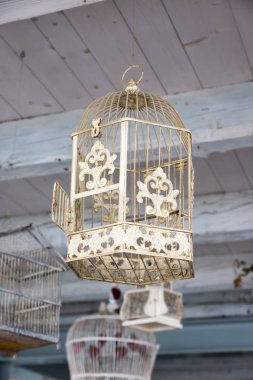 Kapıyı açık ile boş kuş kafesi