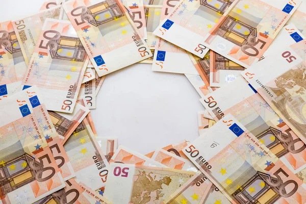 Stapel Van Euro Bankbiljetten — Stockfoto
