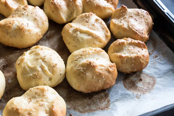 Cozinhe Pão Caseiro Vista — Fotografia de Stock