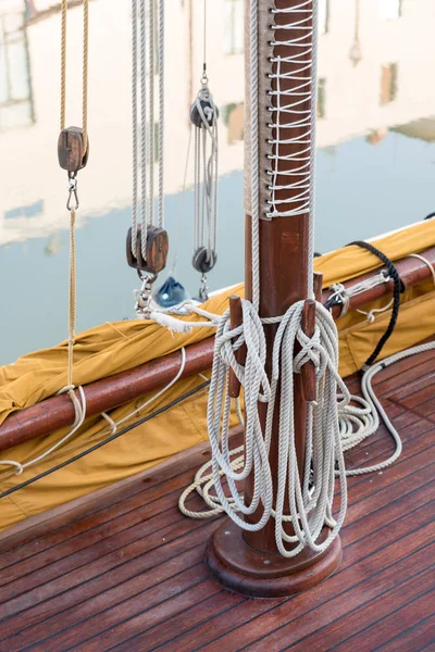 Antique Wooden Boats Harbor — Stock Photo, Image