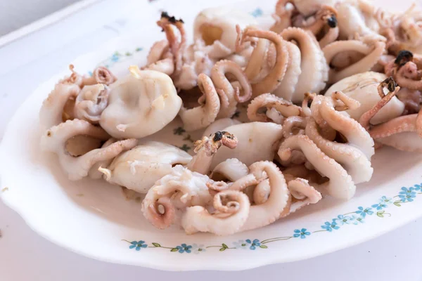 Cooking Grilled Polyps — Stock Photo, Image