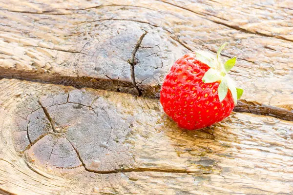 Organic Strawberries Closeup View — Stock Photo, Image