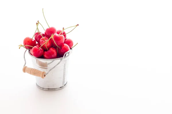 Tasty Basket Full Cherry — Stock Photo, Image
