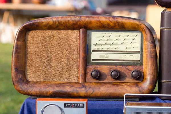 Tubo Rádio Vintage Mercado Pulgas — Fotografia de Stock